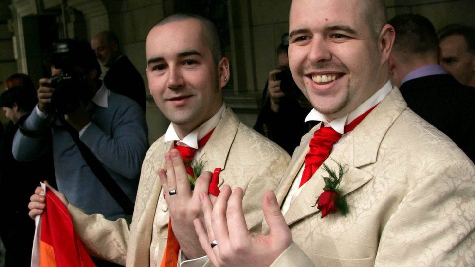 Chris and Henry Flanagan-Kane were the first gay couple to become civil partners