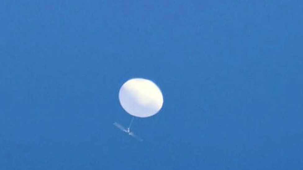 Suspected Chinese spy balloon