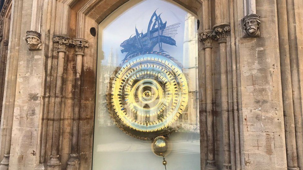 The Corpus Chronophage clock in Cambridge, replaced