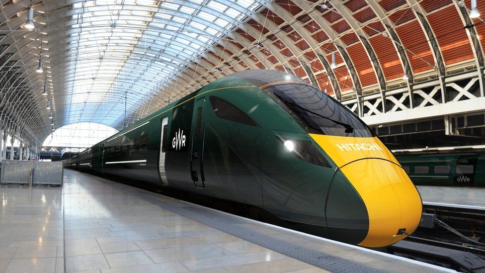 A new train due to run on the electrified line between Cardiff and London