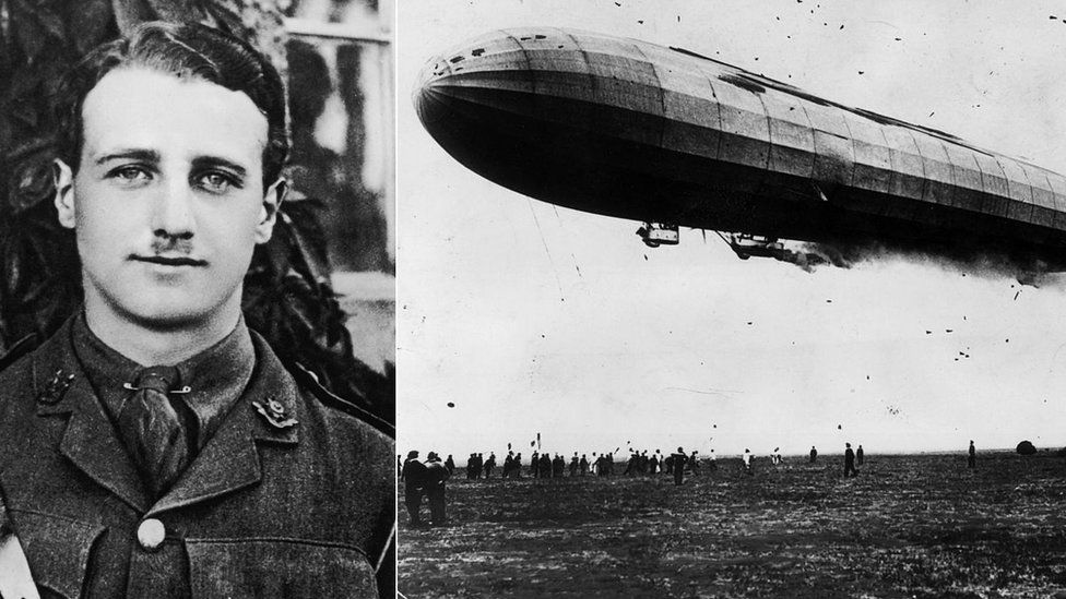 William Leefe Robinson and an airship