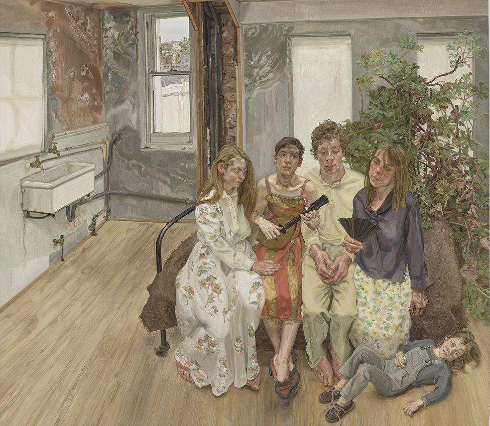 Large Interior, W11 (after Watteau) by Lucian Freud