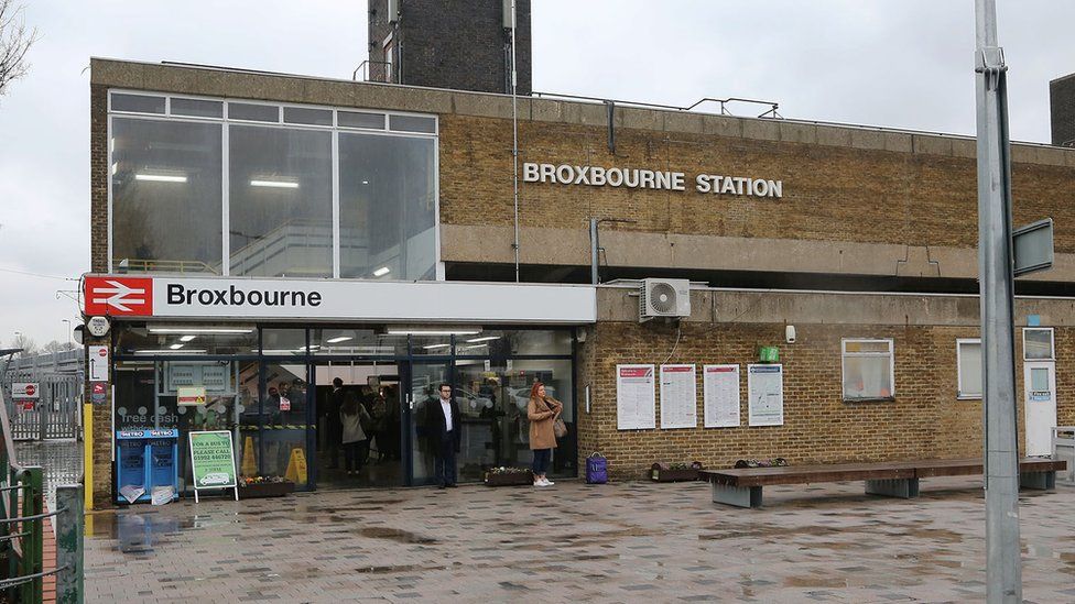 Broxbourne station ram raid
