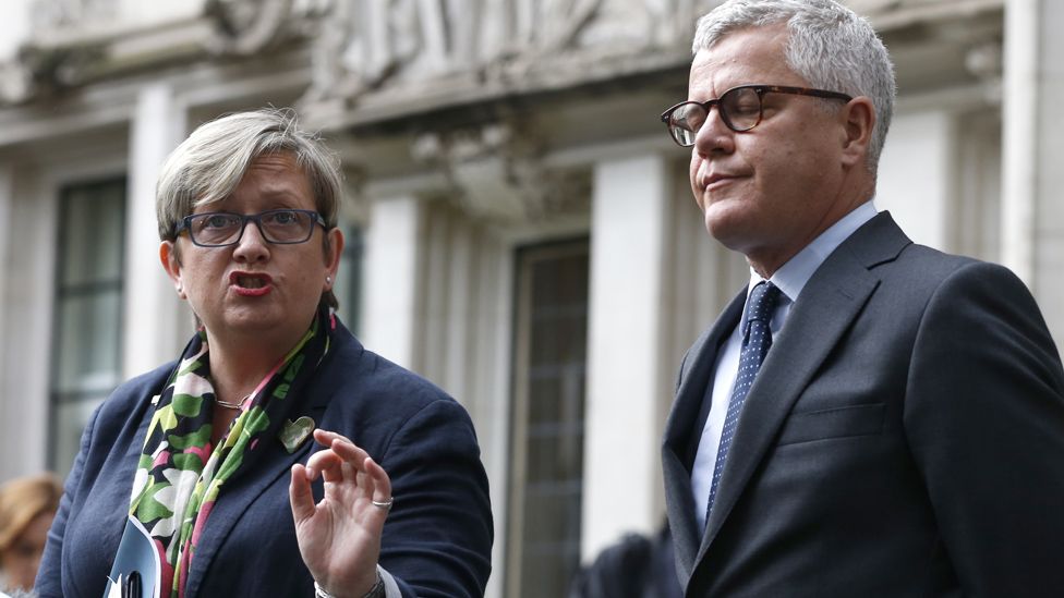 Joanna Cherry and Jolyon Maugham outside the Supreme Court in September 2019