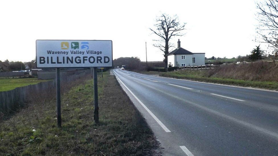 Billingford road sign, Norfolk