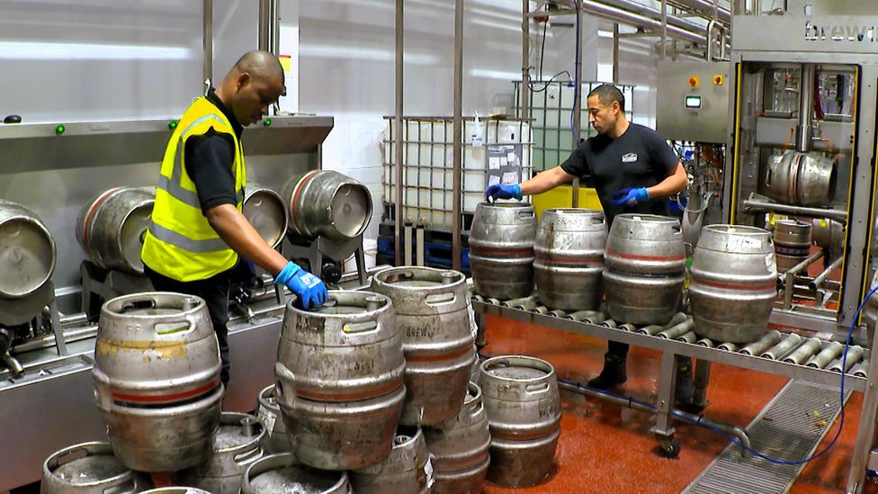 Staff in the brewery