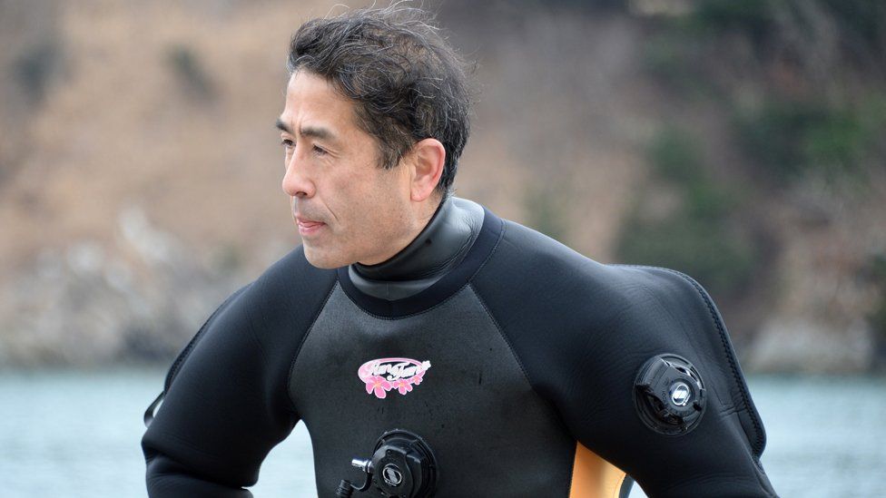 Yasuo Takamatsu training for his diving licence in March 2014 (Photo: Getty Images)