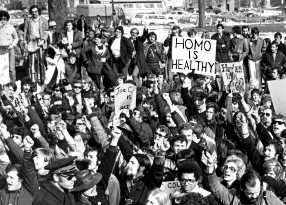Gay rights rally in 1971