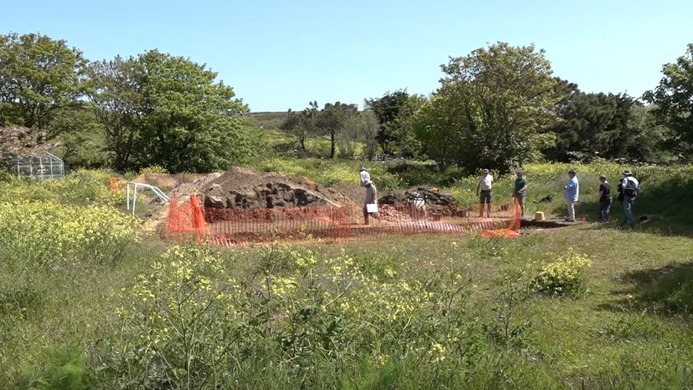 An archaeological dig in Alderney