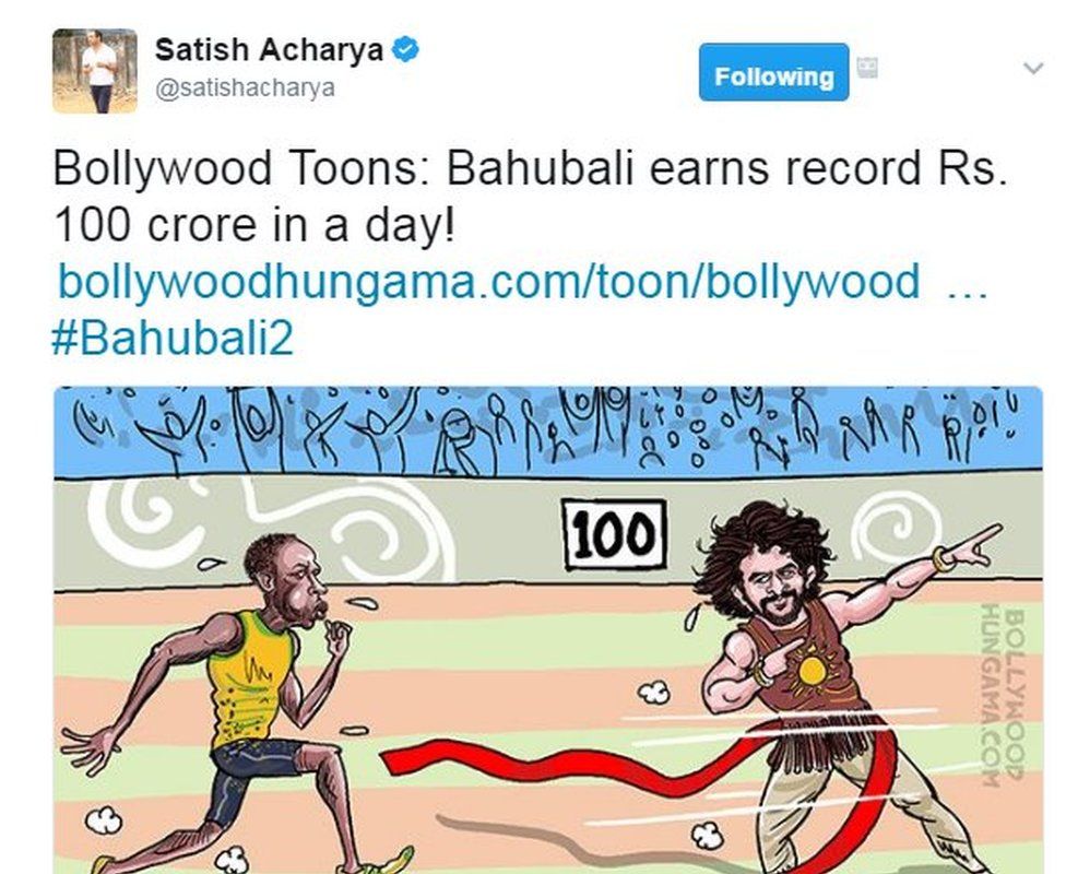 Bollywood Toons: Bahubali earns record Rs. 100 crore in a day!
