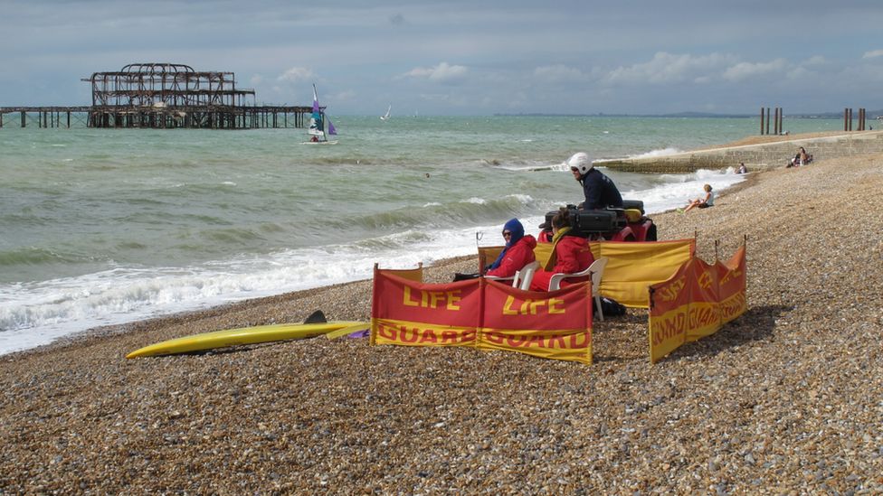 Lifeguards on Brighton Beach
