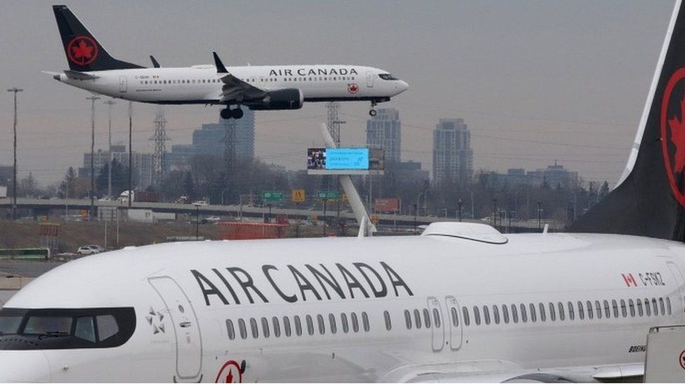 Two Air Canada 737 Max aircraft