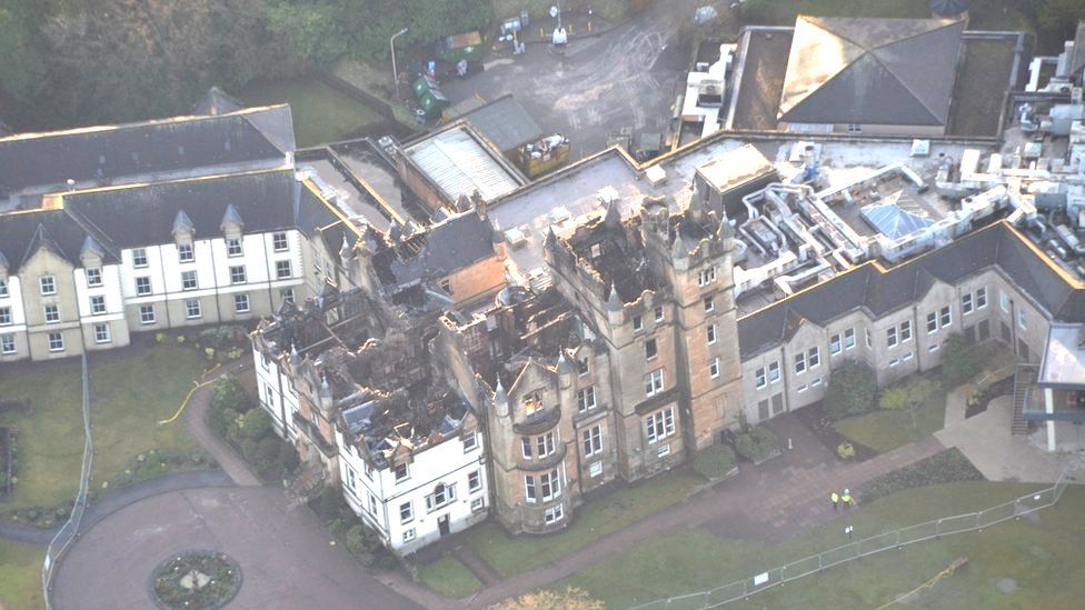 Cameron House Hotel on the banks of Loch Lomond, where the fire was