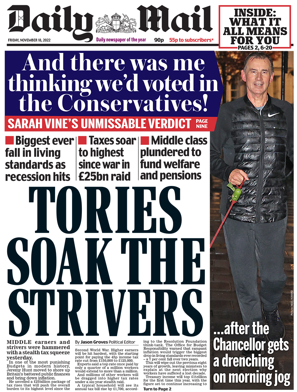 Daily Mail front page