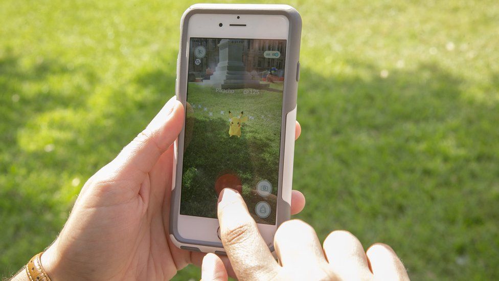 Pokemon Go on a mobile phone
