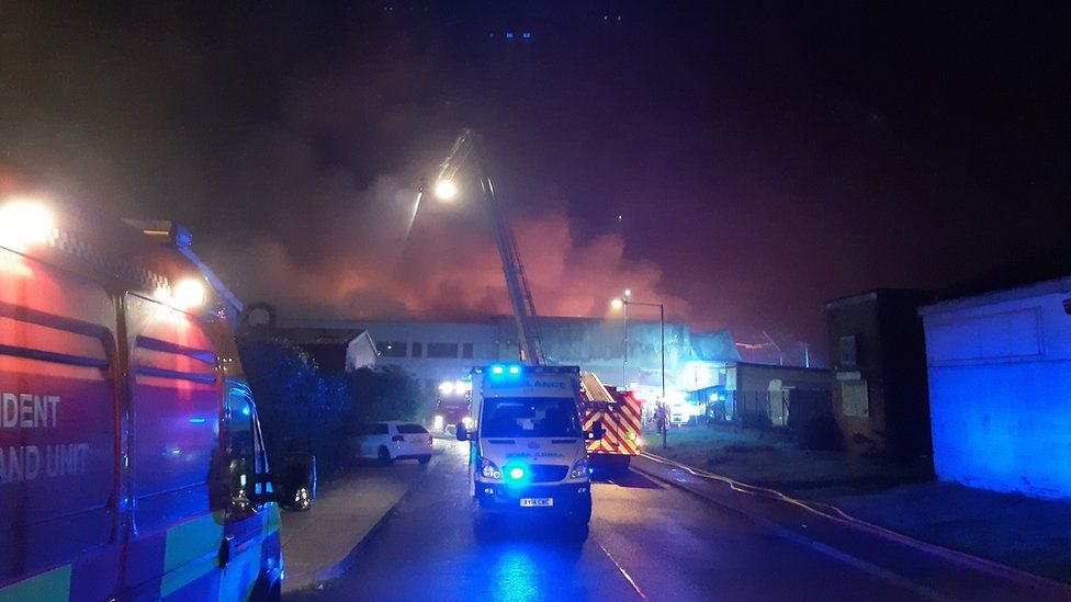 Harlow fire: School closed and exclusion zone set up around industrial ...