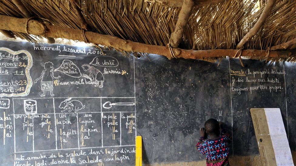 A school classroom in Niger