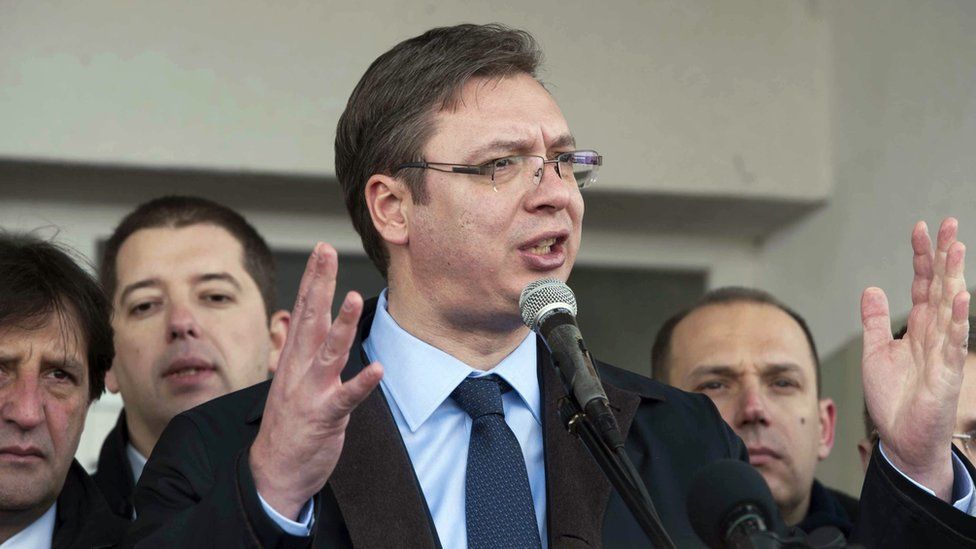 Serbian Prime Minister Aleksandar Vucic