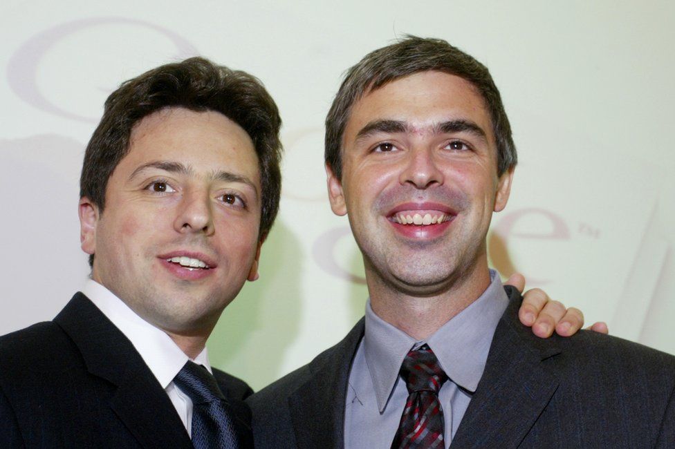 Google founders Sergey Brin (L) and Larry Page (R)