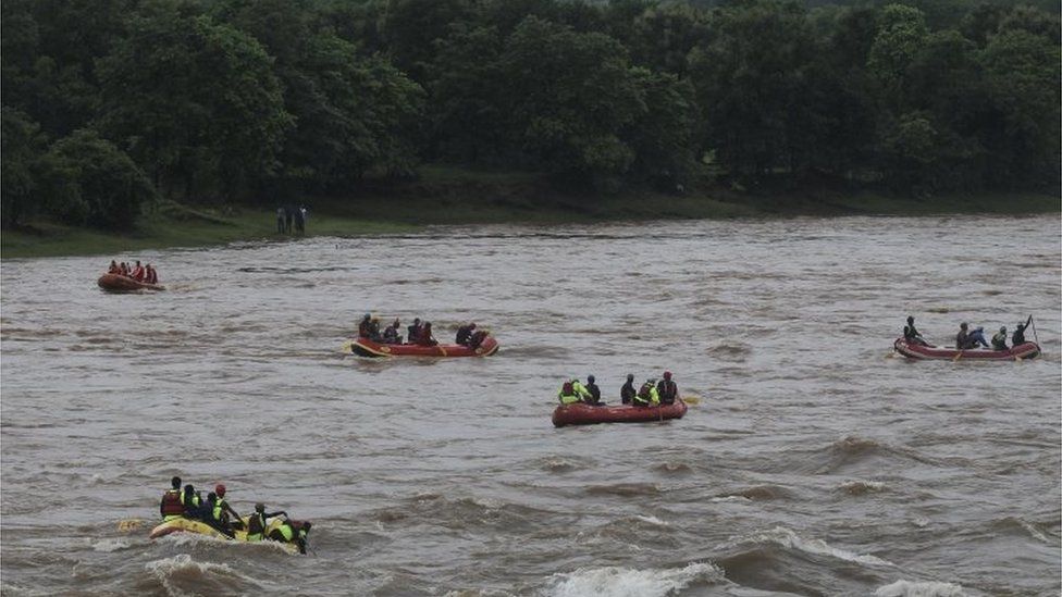 Dinghies in the River Savitri