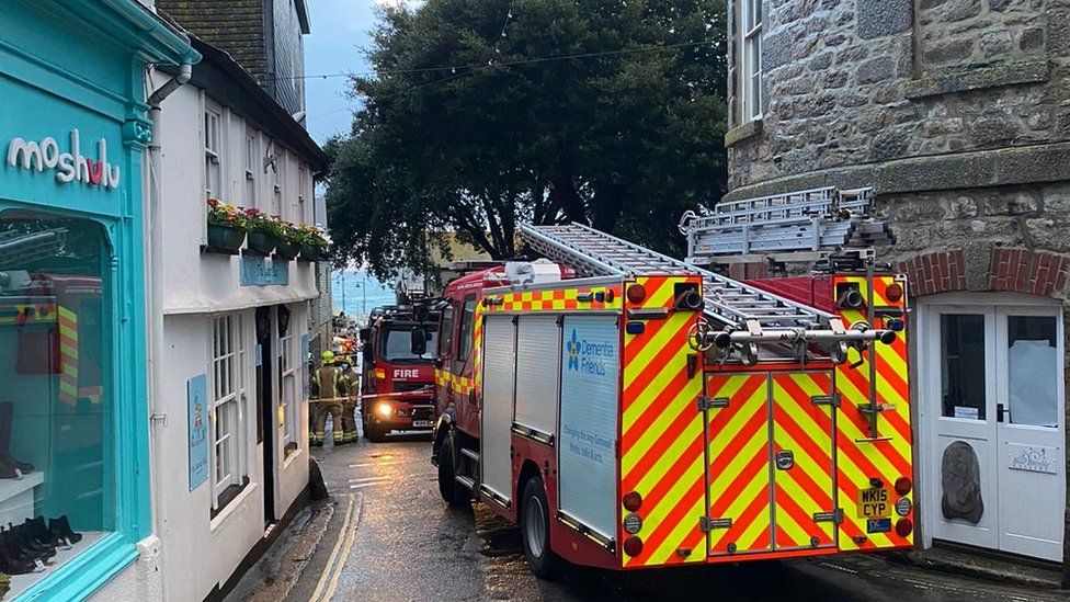 Fire crews in St Ives