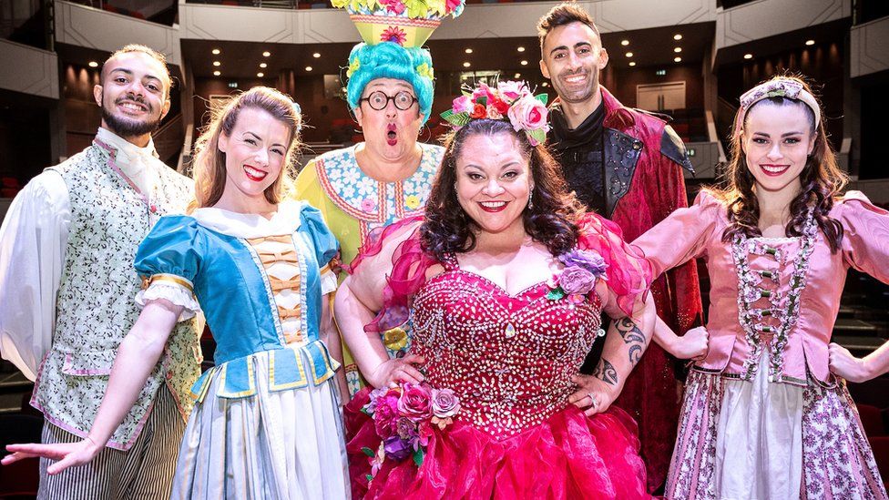 The cast of Jack and The Beanstalk at The Royal & Derngate Theatre