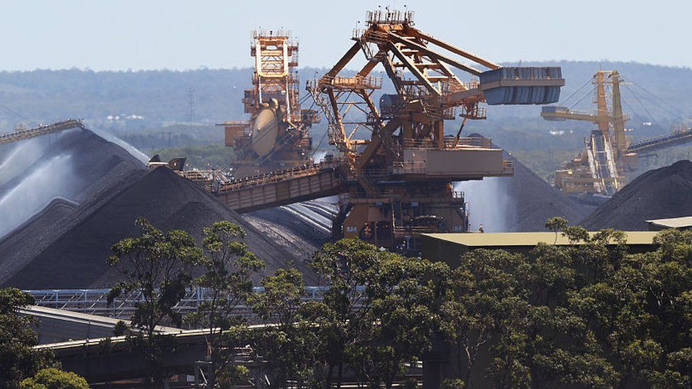 Угольные операции в порту Ньюкасла, Австралия