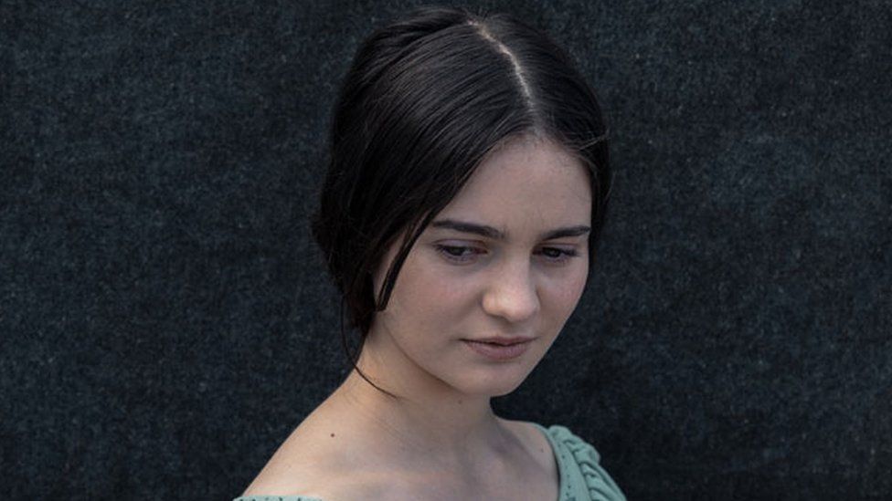 Actress Aisling Franciosi in a publicity shot as Clare from The Nightingale film