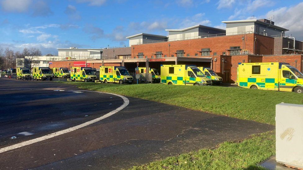 Ambulances at Gloucestershire Royal Hospital