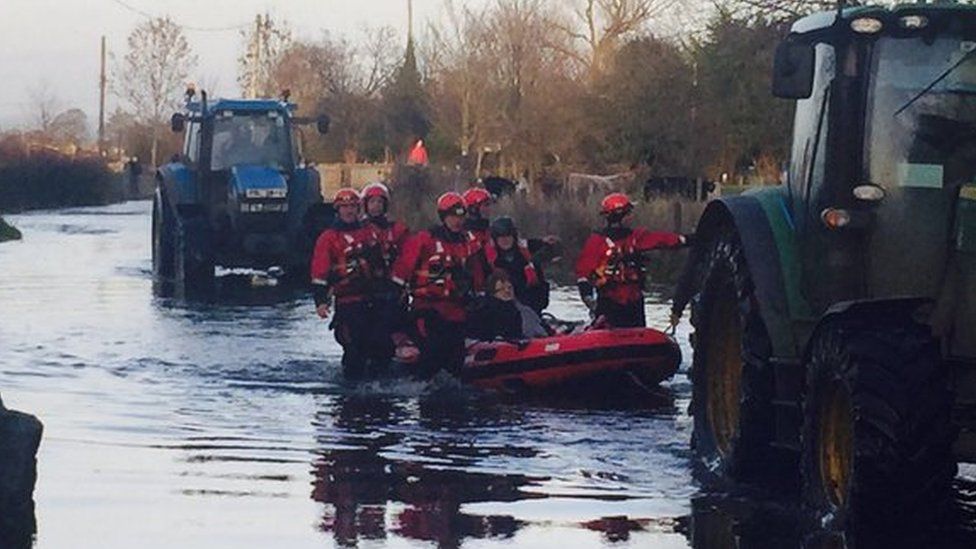 The Northern Ireland Fire and Rescue Service were involved in helping to bring 24 people to safety at the weekend