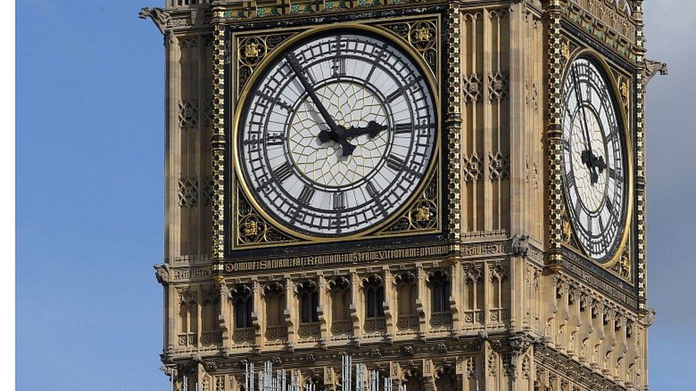 The Big Ben clock in the Elizabeth Clock Tower