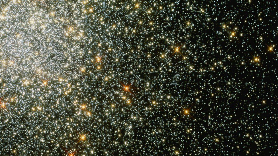 dense cluster of bright stars