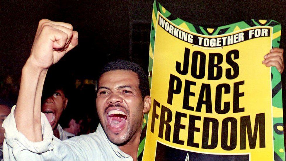 An ANC supporter in 1994