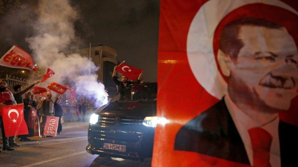Erdogan supporters were jubilant in Istanbul