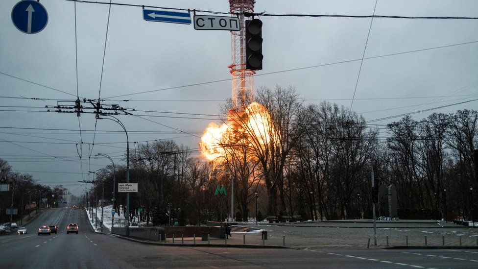 Взрыв на телебашне в Киеве