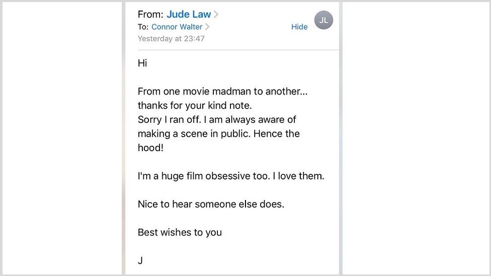 Email from Jude Law