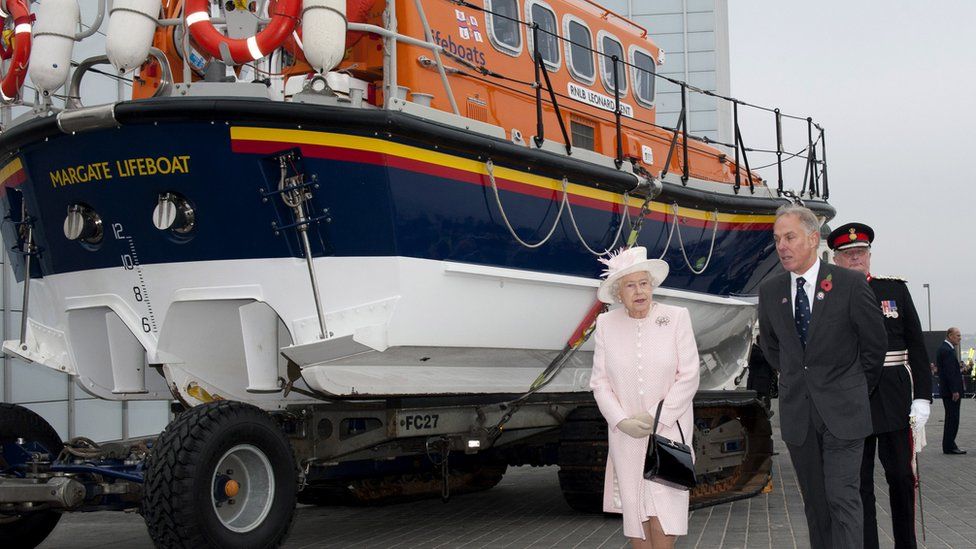 Queen with Margate lifeboat