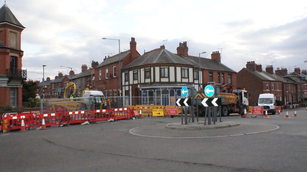 Road diversions for gas leak repairs in Wrexham BBC News