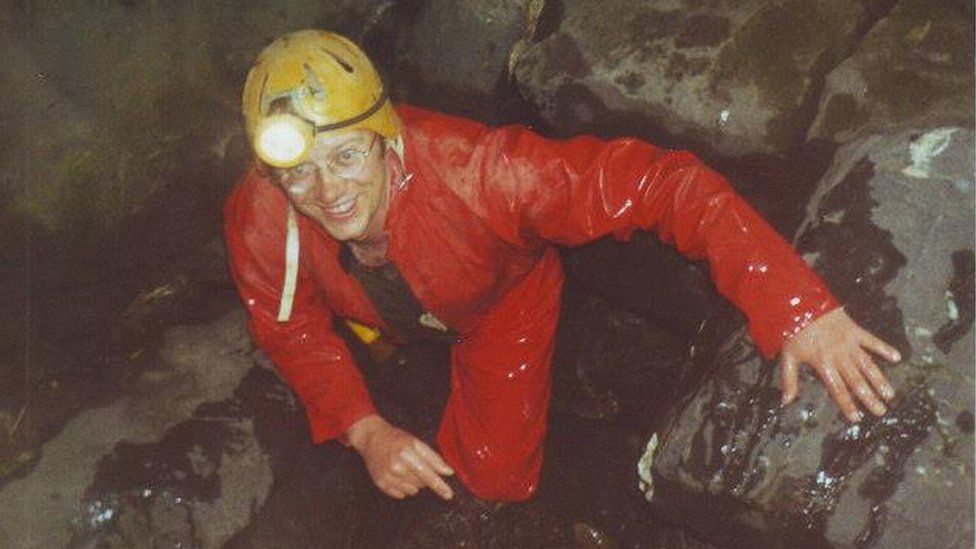 Prof John Hunt caving