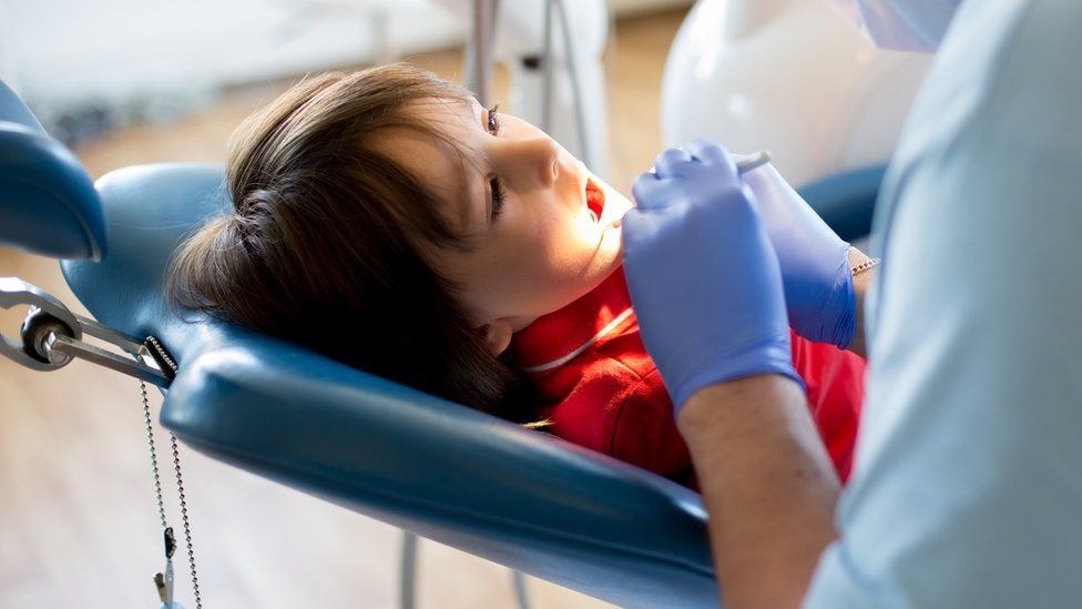 Child at the dentist