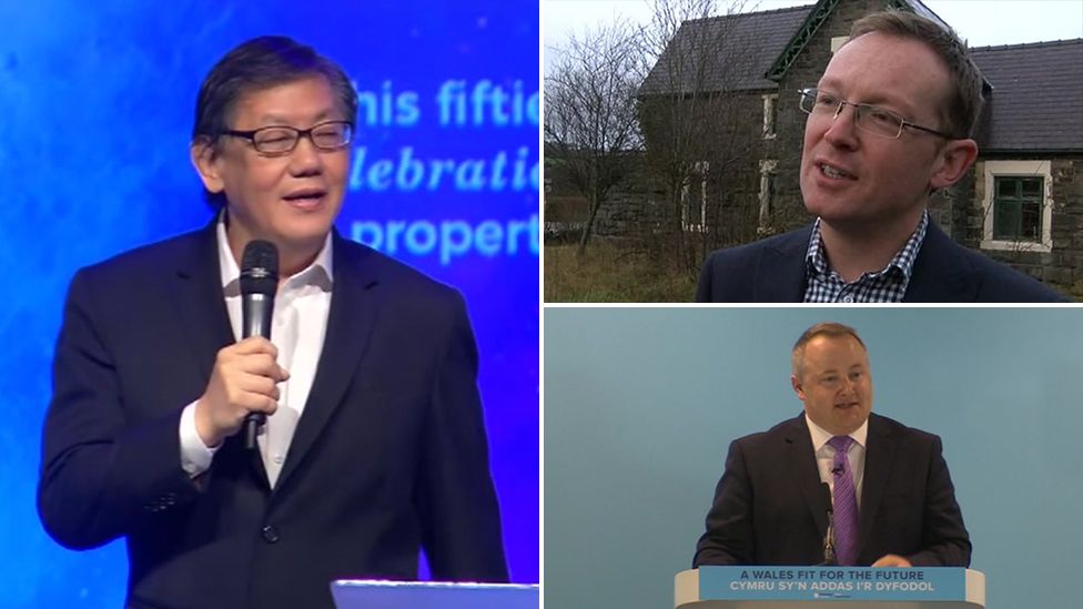 Pastor Yang (left), Russell George (above right) and Darren Millar (below right)