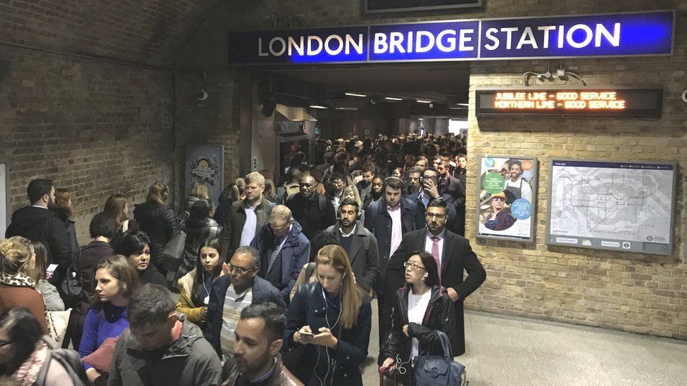 Crowds at London Bridge
