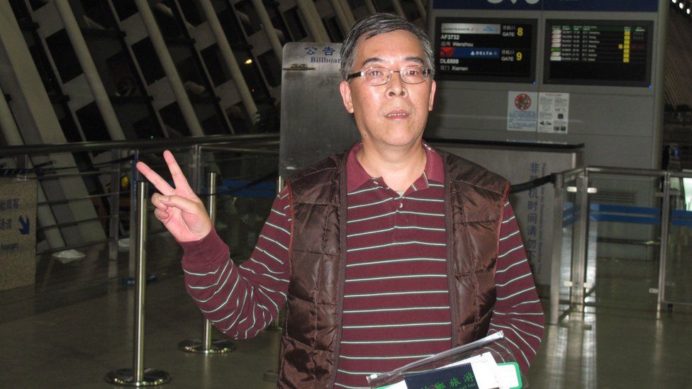 2012年，吴仁华入境中国探望家人