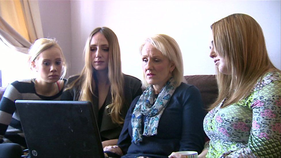 Family of murdered former policeman Paul Fyfe. His wife Tracey and their three daughters