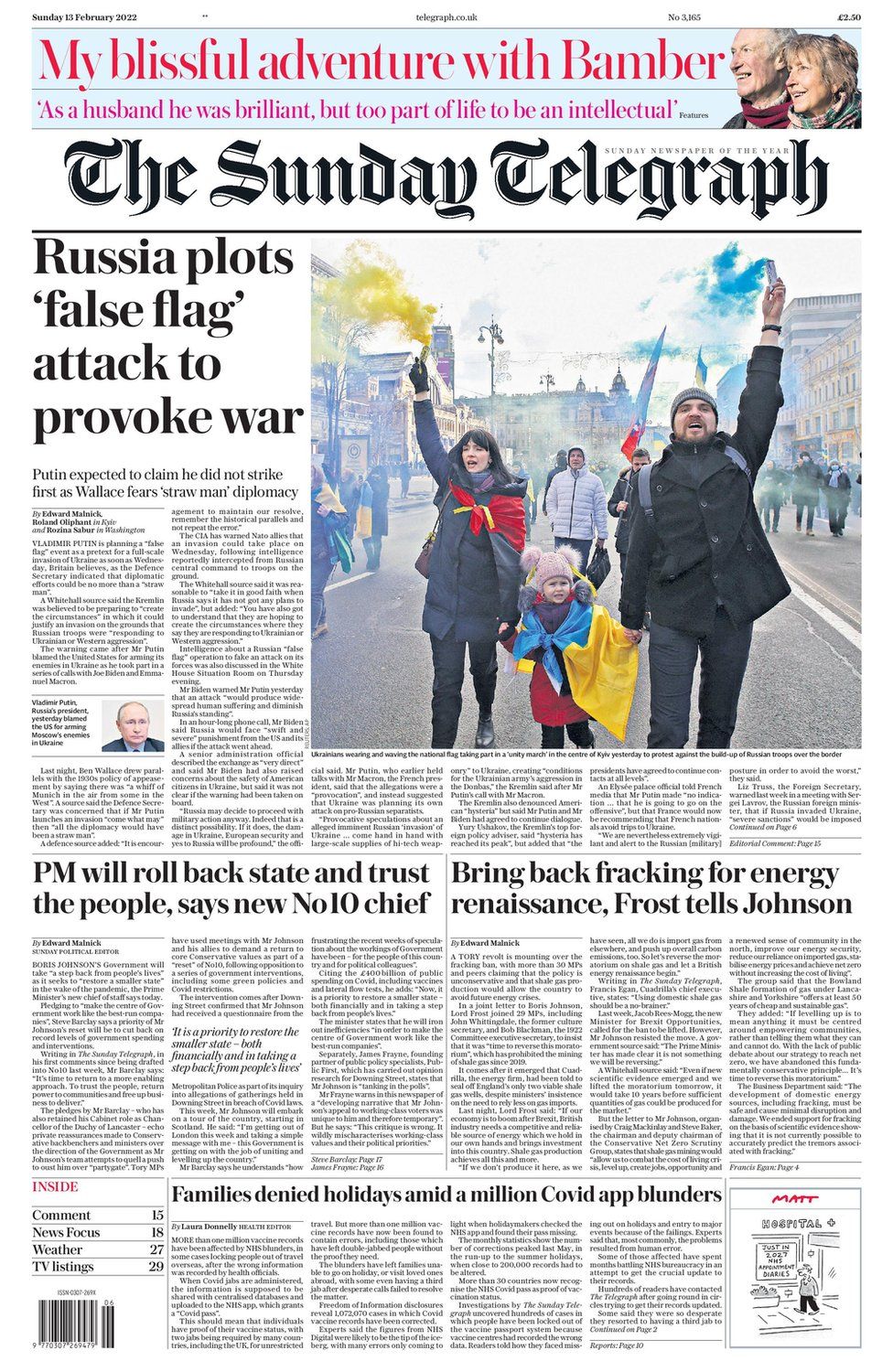 Scotland's papers: '48 hours to war' and footballer rape case claims Sunday telegraph