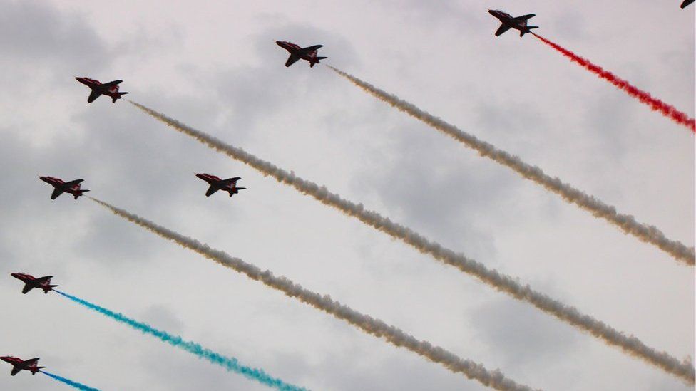 The RAF Red Arrows in Clacton