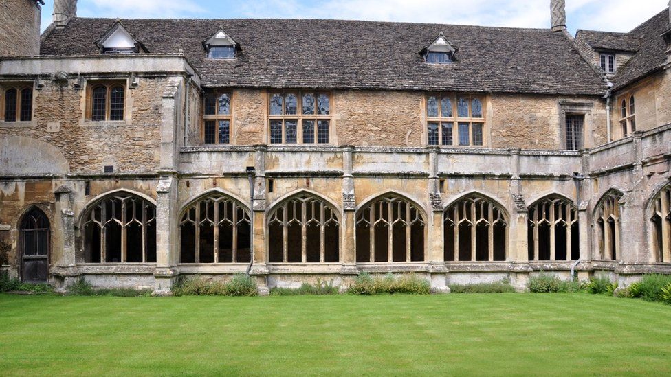 Lacock Abbey (the cloisters which doubled up as Hogwarts in the Harry Potter films)