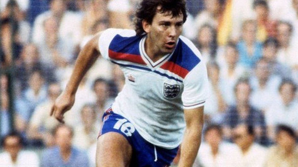 Bryan Robson in action during the 1982 World Cup