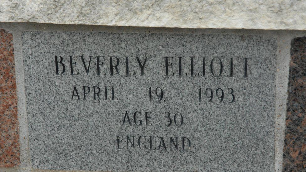 Beverly Elliot's memorial stone