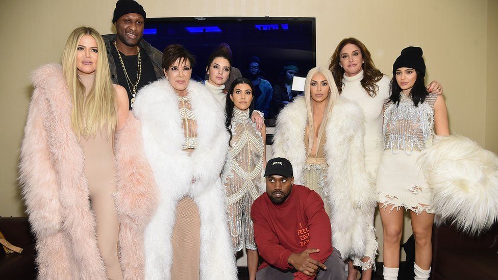 Khloe Kardashian, Lamar Odom, Kris Jenner, Kendall Jenner, Kourtney Kardashian, Kanye West, Kim Kardashian, Caitlin Jenner and Kylie Jenner attend Kanye West Yeezy Season 3 in 2016